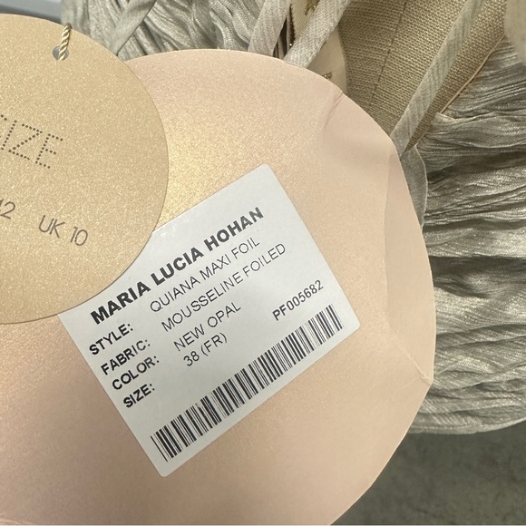 Maria Lucia Hohan Quiana Strapless Silk Maxi Gown in New Opal 38 (US 6) - Picture 7 of 7